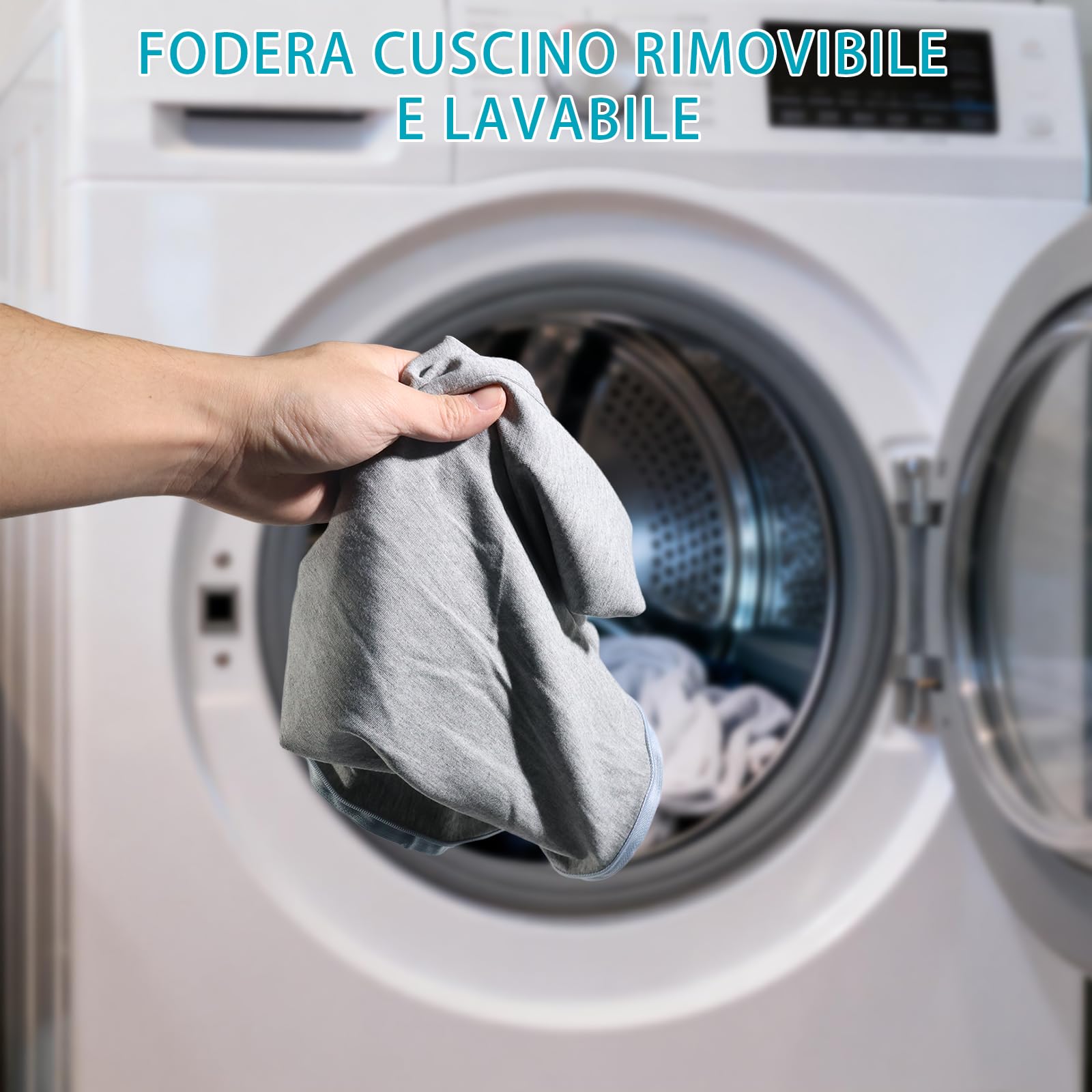 Cuscino Ginocchia Ergonomico Grigio Chiaro per Dormire - Schiuma a Memoria di Forma Cuscino per Gambe, per Sollevamento Sollievo delle Ginocchia