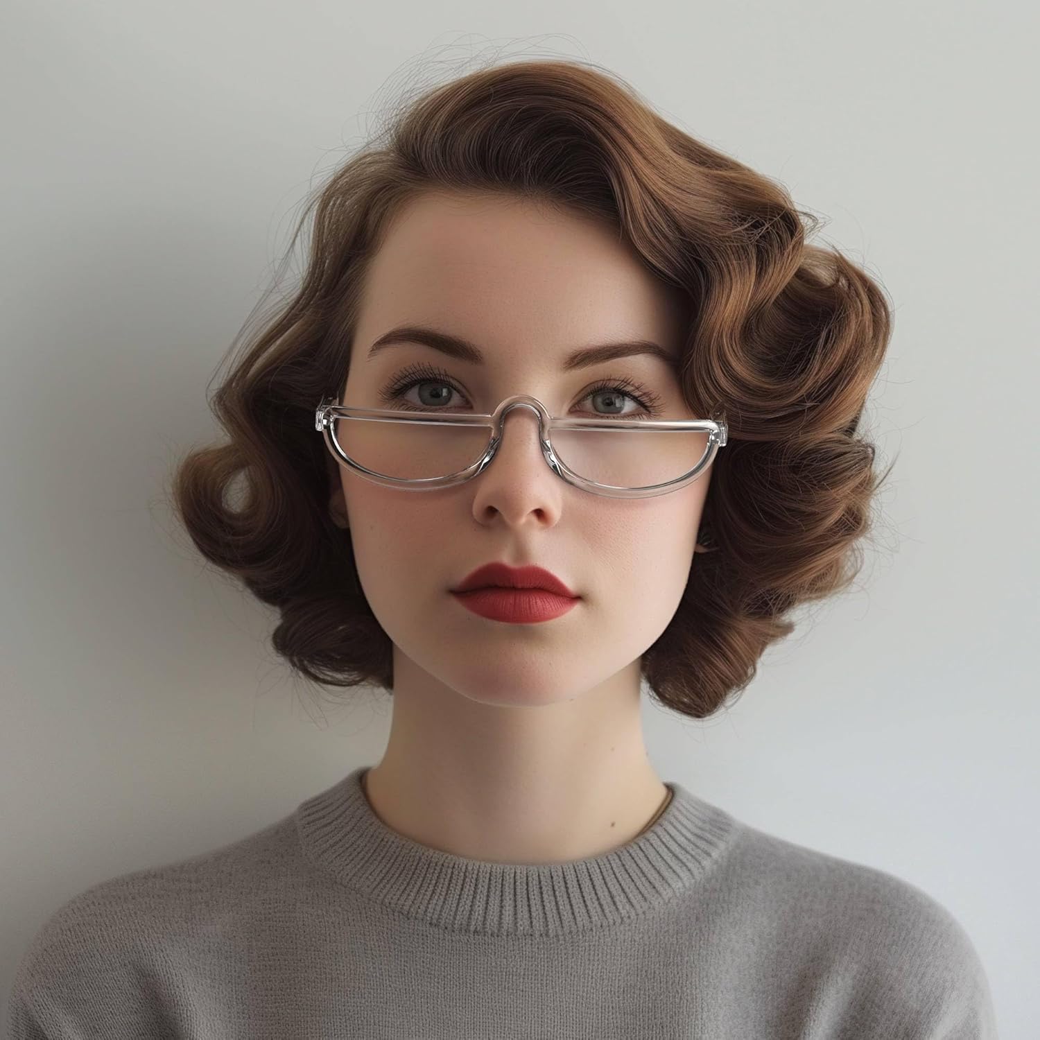 LONDON MOLE® Brainy reading glasses | Cool half moon shaped readers | Unisex | Spring hinges - Image 4