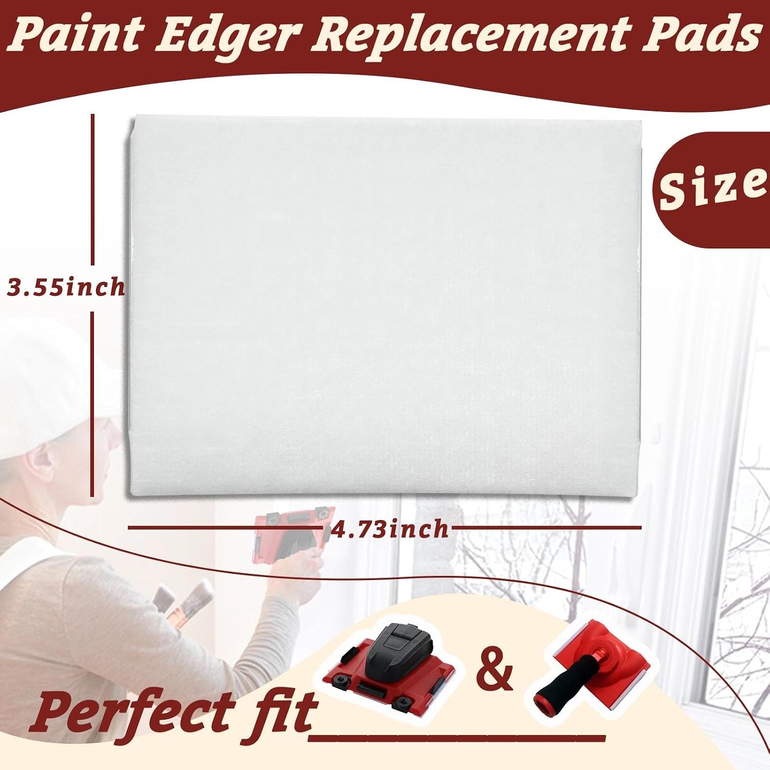 20 Pack of Paint Edger Replacement Pads - Pad Refills for Edger - Replacement Pad Refills for Paint Edger Tool