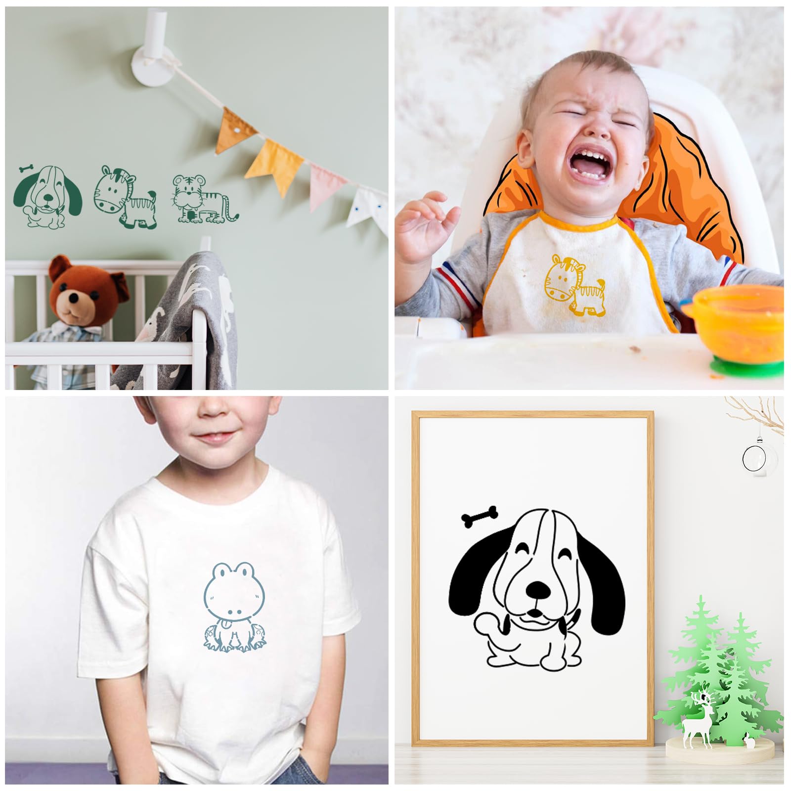 22 Stück Babyparty-Schablonen – Wiederverwendbar, 13x13 Cm, Für Onesies & DIY-Projekte