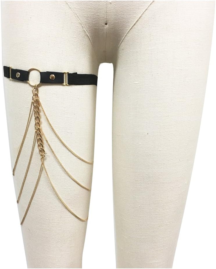 Elastic thigh chain garter