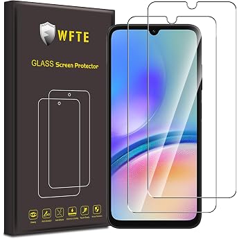 WFTE [Pack of 2 Screen Protectors for Samsung Galaxy A05S/A05 Tempered Glass Film 9H Hardness Anti-Scratch Anti-Bubble Screen Protector Tempered Glass for Galaxy A05S
