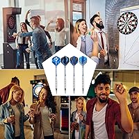 Vista 7 de GWHOLE Soft Tip Darts Set, 12pcs Aluminum Metal Body Professional Darts Plastic Tip with 16 Dart Flights and 200 Plastic Tips for Adult Electronic