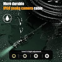 Hiacinto Endoszkóp Kamera 10m IP68 Vízálló, 5" IPS Kijelző, 3 Lencsés 1080P HD Vizsgálókamera 32GB, Leválasztható Kábel, Autó, Csőszerelés 4