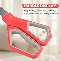 Vista 4 de Paquete de 18 tijeras de 8 pulgadas para todo uso, tijeras resistentes con cuchillas ultra afiladas, mangos de agarre cómodo - para oficina, hogar