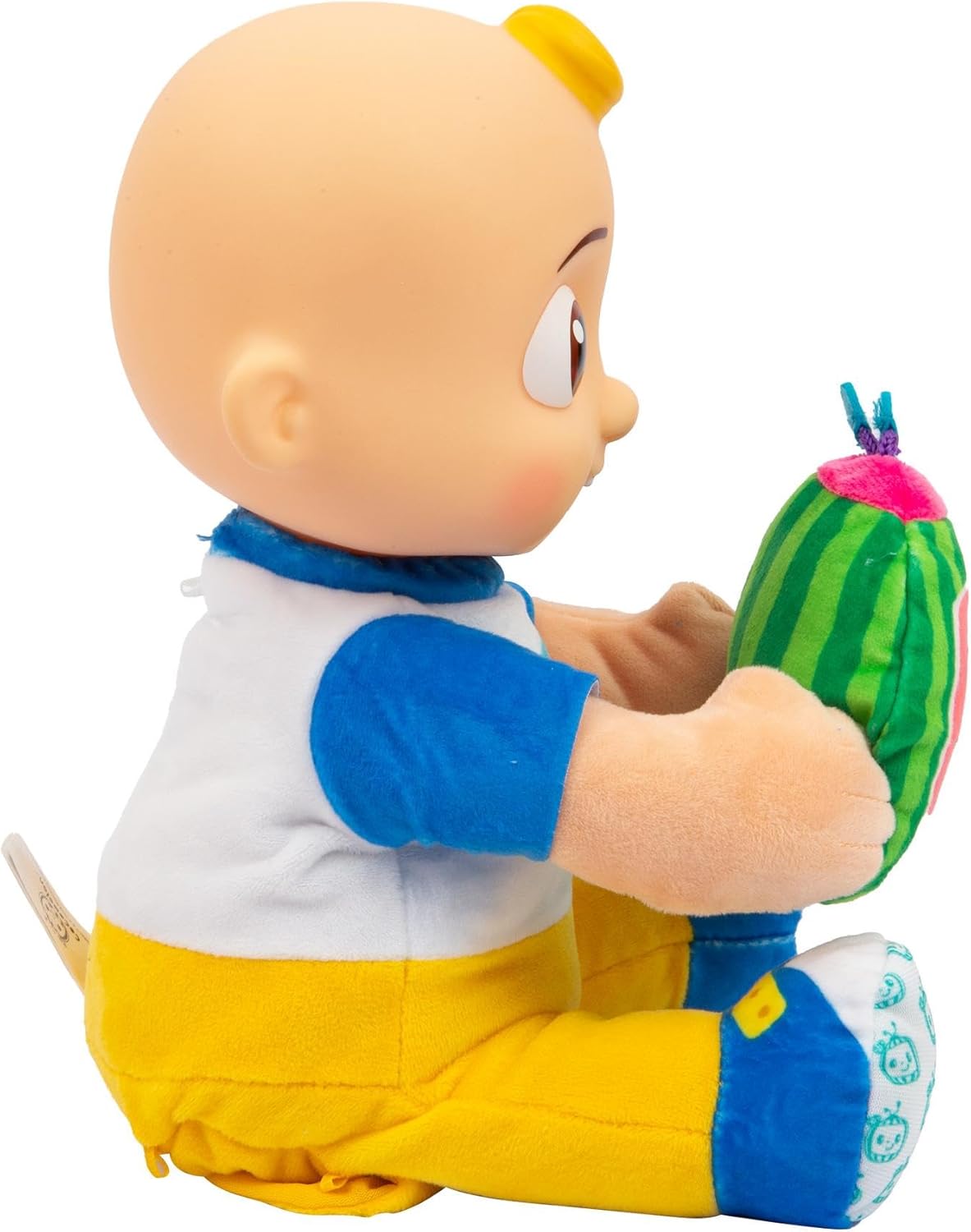 Giochi Preziosi Cocomelon Peek A Boo JJ - JJ in Plush Version 30 cm with Motorised Sounds and Movements for Playing Bubu Seven Years, for Children from 2 Years, Ccm41000