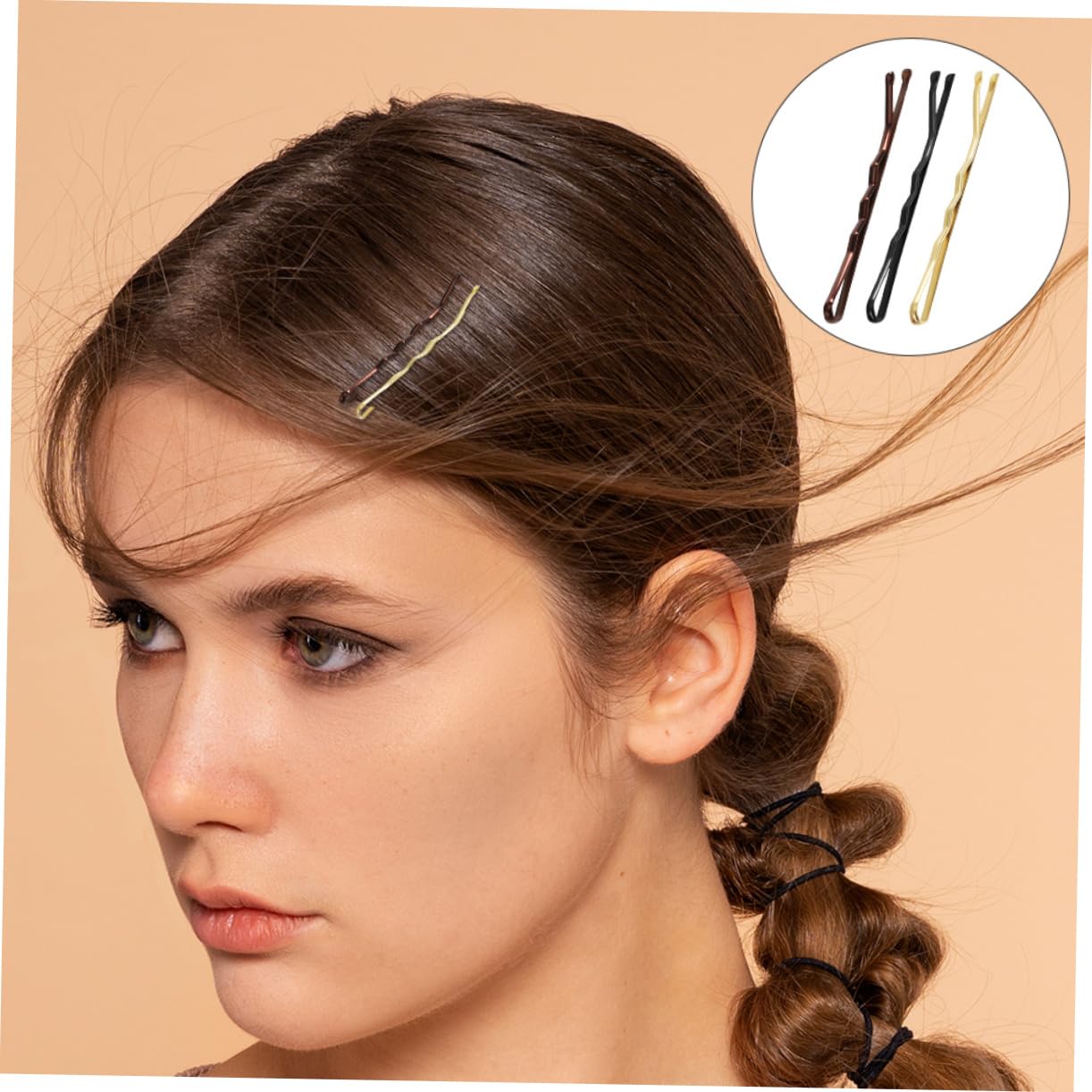 PACKOVE 900stücke Wellenförmige Haarnadeln für Damen und Mädchen zum Stylen von Hochsteckfrisuren Schützende Haarnadeln mit Wellenmuster für Verschiedene Frisuren und Haartypen