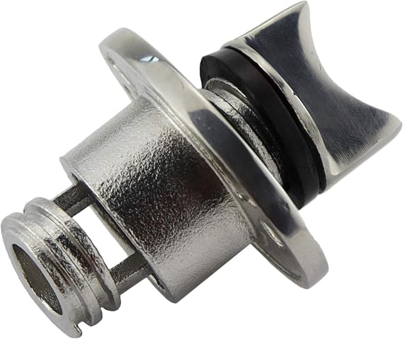 Heavy Duty 316 Stainless Steel Boat Marine Garboard Drain Plug Kit with Screws & O Ring for 1 Inch(25.4MM) Hole 3/4IN(18.7MM) Thread O.D.Plumbing Fittings