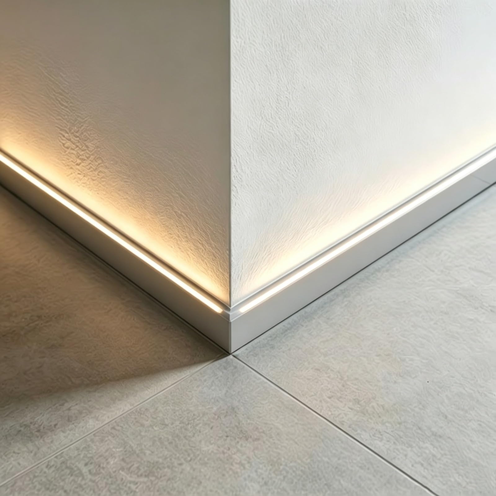 battiscopa Coperture Per Battiscopa Grigie, 1 4 8 18 24 Confezioni Decorazione Per Base A Parete Modanatura Per Nascondere Spazio Nel Pavimento, Base Ad Incavo(A 4cm/1.6'',8pack)