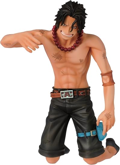Banpresto One Piece Dramatic Showcase - Figura Di Ace 4.7 Pollici (12 Cm) - Scena Epica Con Luffy