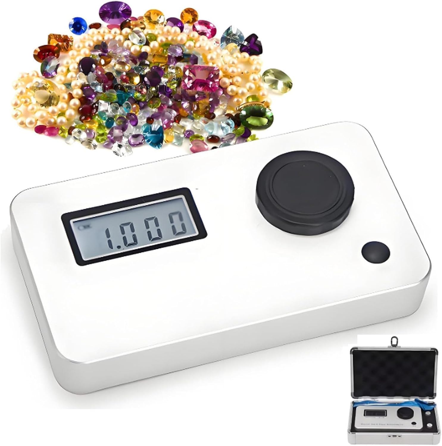 Jewelry Tester Identification Tool, Digital Gemstone Refractometer, Measurement Error: ±0.005/accuracy: 0.001/refractive Index 1.300-3.000, for Jewelry, Gold & Silver and Diamond