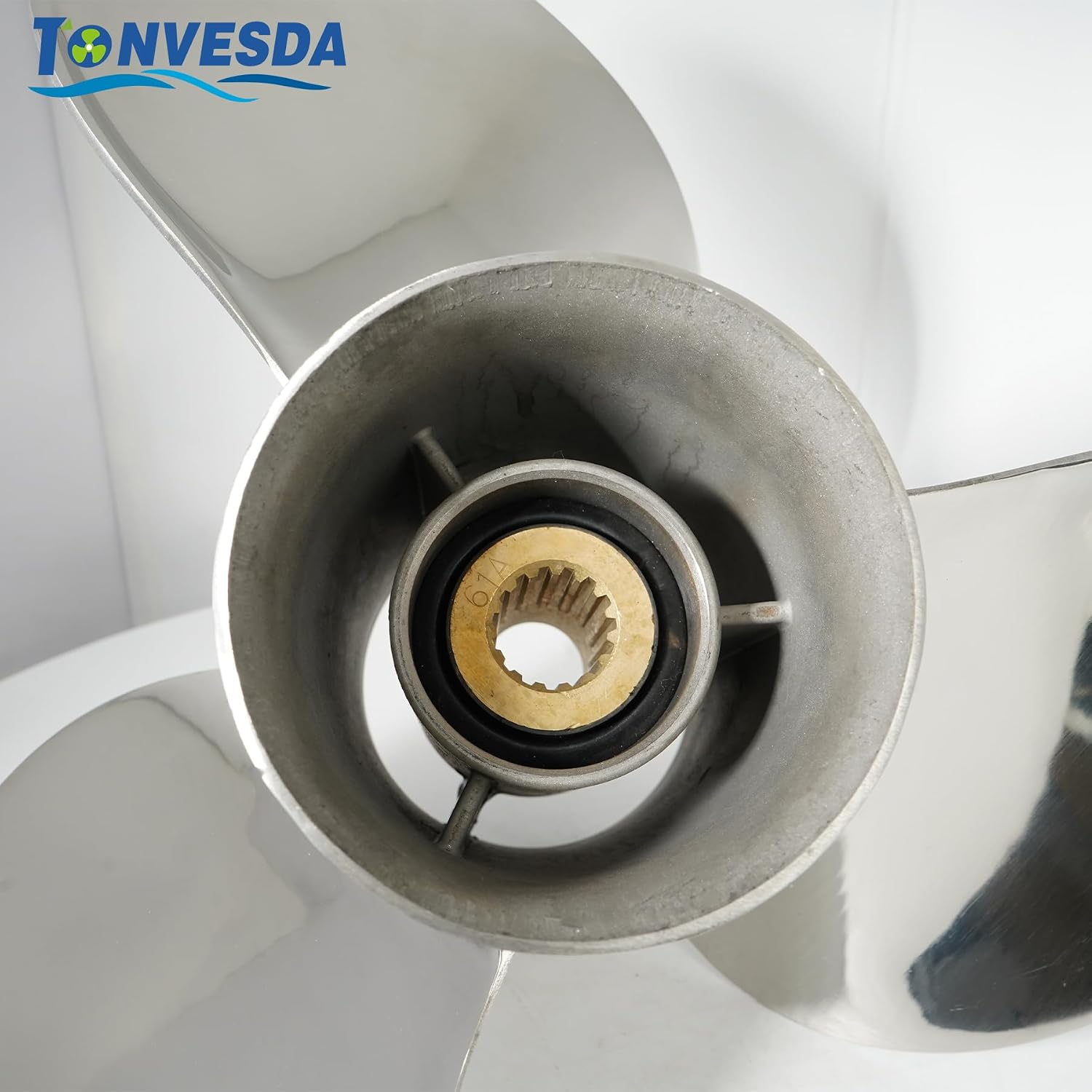 14x19 13 1/4x17 13 x19 13 1/2x15 Stainless Steel Outboard Propeller for Suzuki Engines 50-140HP HP,15 Spline Tooth,RH (14x19)