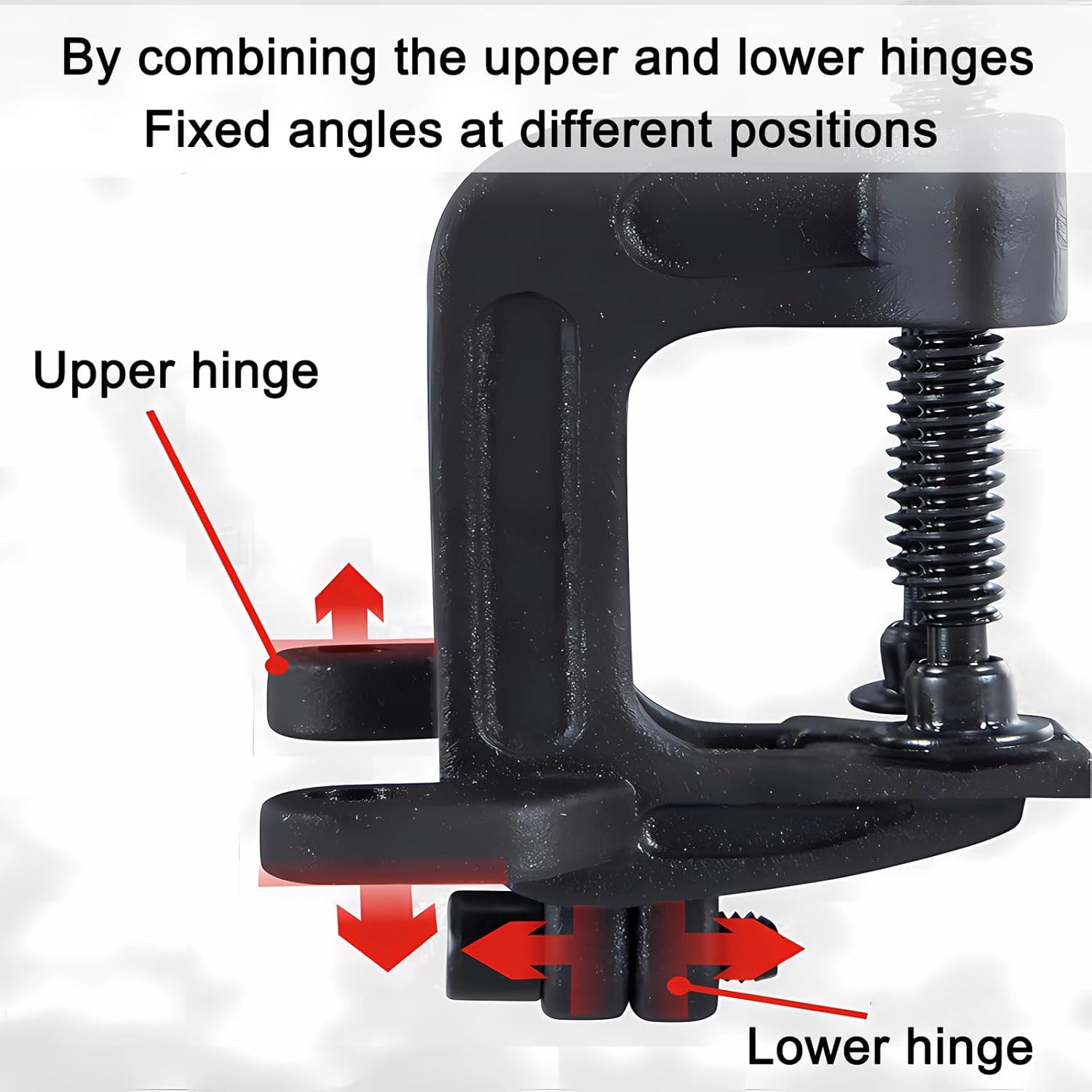 2-in-1 Adjustable Angle Clamp, 0-180° Heavy Duty Clamp Set, Detaches into Two Separate C-Clamps for Welding, Woodworking & Metalworking (Patent Pending)