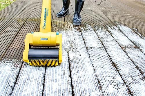 GLORIA Holz- & WPC Reiniger | 1 L Konzentrat | Terrassenreiniger für WPC-Terrassendielen, Holz, Stein & Fugen | Tiefenreinigung gegen Öl & Grünbelag für 50 m2 Fläche | Ideal für GLORIA MultiBrush