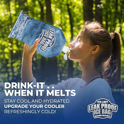 Miniatura 5 de Bolsa de hielo grande a prueba de fugas. Bolsa de hielo reutilizable para enfriadores - Paquetes de hielo instantáneos de larga duración - Caer en