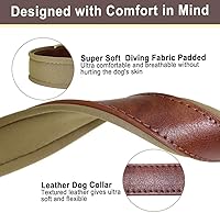 Vista 8 de Collares para perros personalizados, collar de cuero acolchado de neopreno suave para perro, collar para perro personalizado con placa de nombre