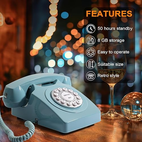 Miniatura 3 de Libro de invitados de audio, teléfono de boda, grabar mensajes de invitados, libro de visitas de audio retro para bodas, baby shower, correo de voz,