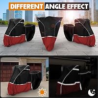 JUDANNA motor ponyva kültérre Honda CRF1100L Africa Twin és CB500X-hez 420D Oxford vízálló fekete piros huzat takaró tarpaulin tartózsákkal 6