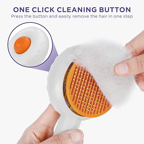 Miniatura 4 de HICC GROOM! Cepillo de aseo para mascotas para gatos y perros, cepillo de limpieza automática para eliminar alfombras, enredos y cabello suelto,