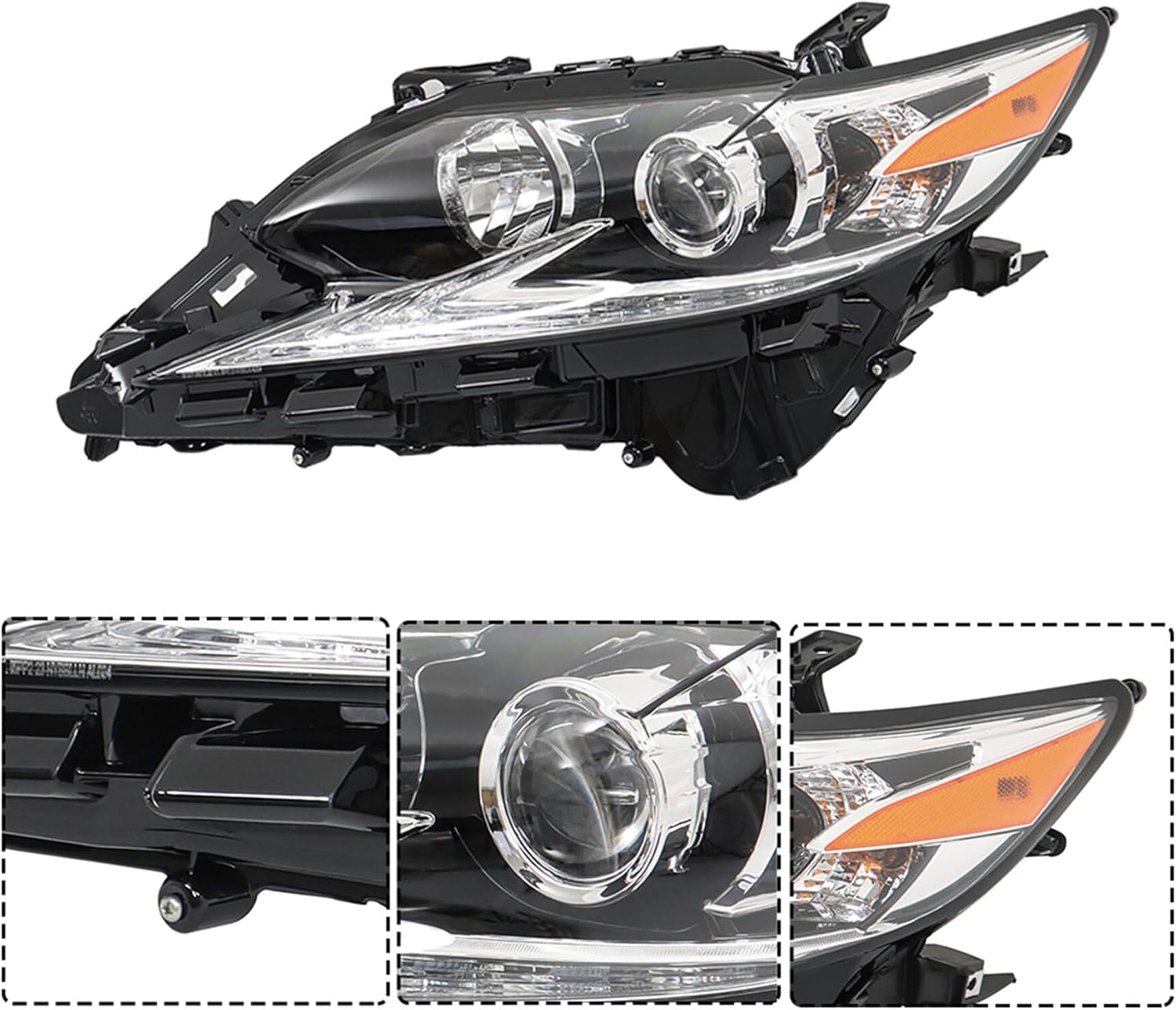 munirater Headlight Assembly Replacement for 2016 2017 2018 ES350 ES300H Headlamp Halogen with DRL Left Side 8107033550 LX2518158