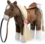HollyHOME Appaloosa Horse Stuffed Animal Pretty Pony Plush Toy Pretend Play Horse 11 inches