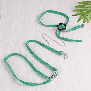 Gatuida 1.2m Correa De Arnés para Reptiles De Color Verde Profundo para Paseos Al Aire Arnés Ajustable para Reptiles