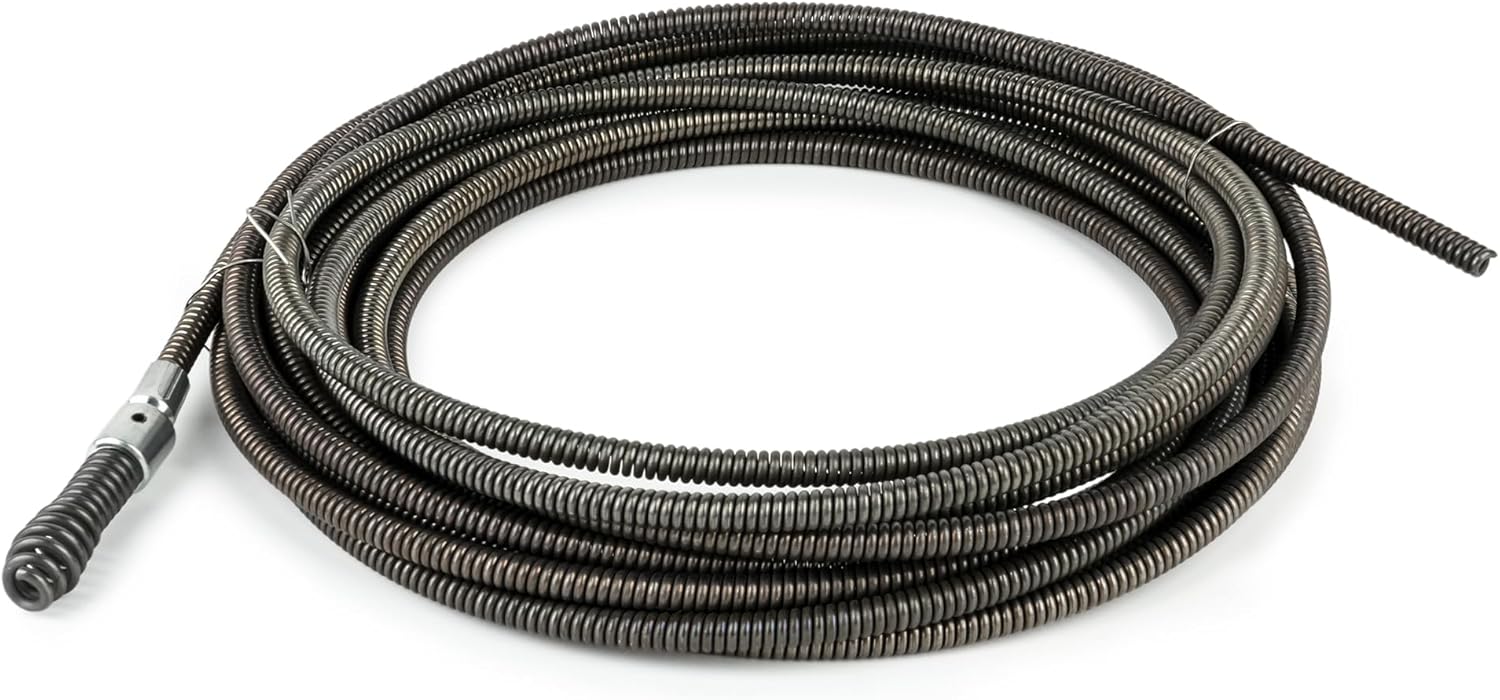 Drain Cleaning Cable, 5/16 In. x 25 ft.Replace 62235,Compatible with G2037506, 4MY89, 4Z661, G1501245 Drain Cleaning Machines