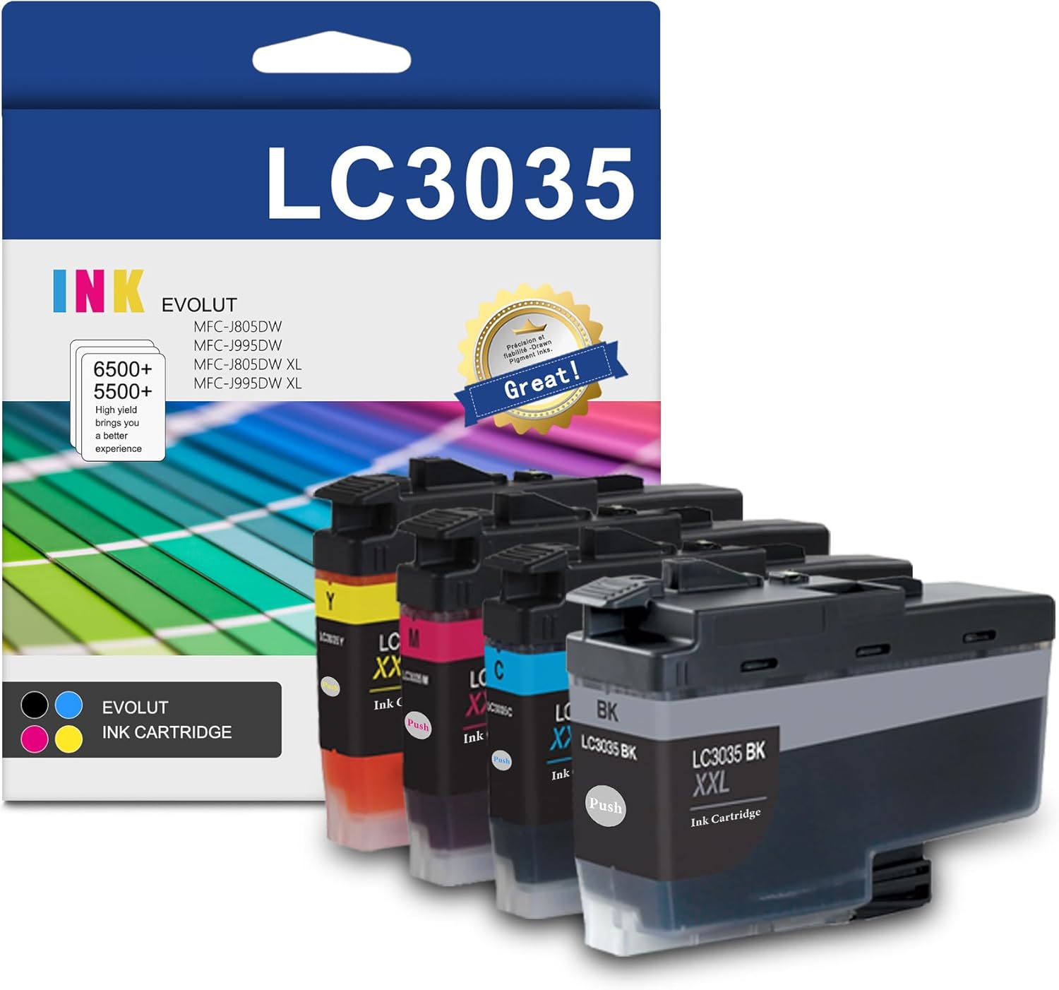 LC3035 XXL Ink Cartridges(4Pack, 1 Black, 1 Cyan, 1