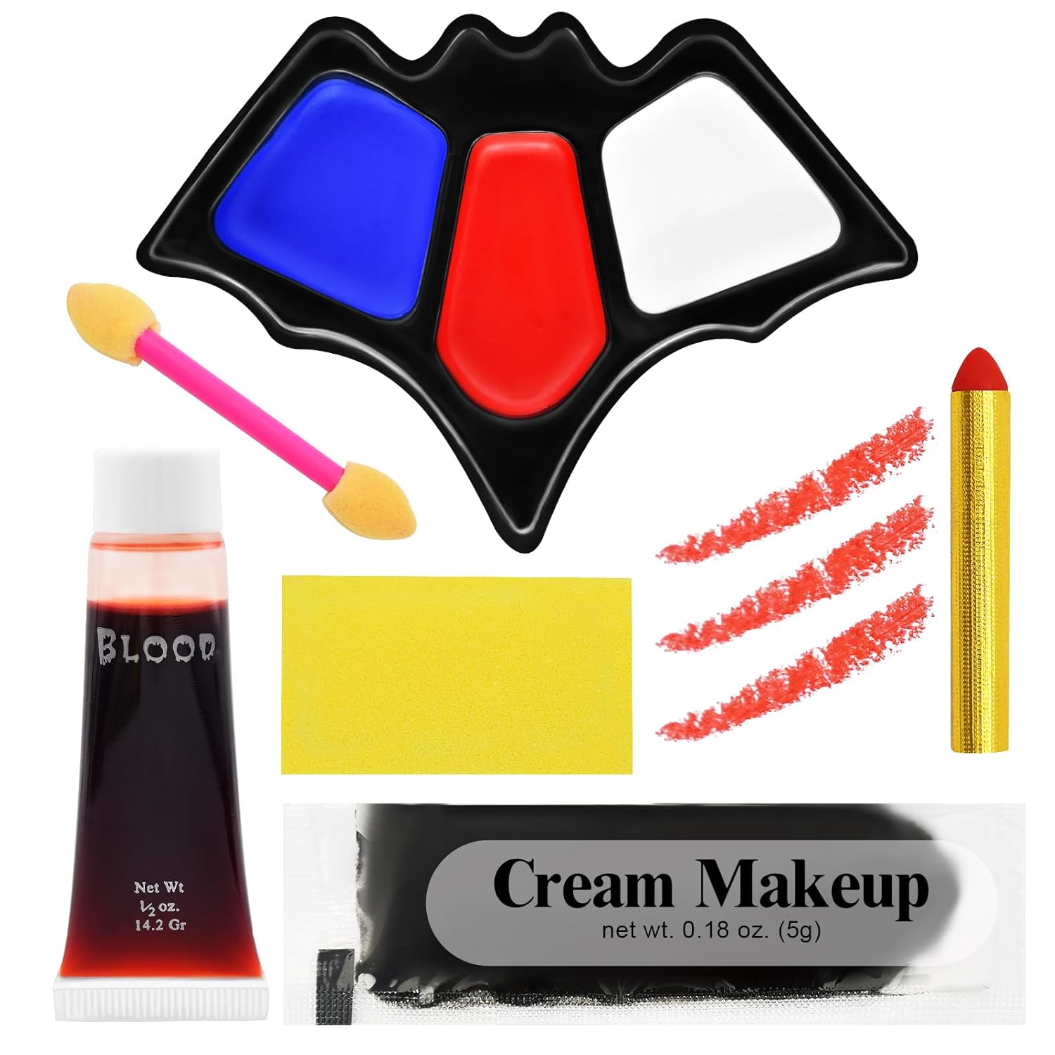 6 pcs Halloween Family Makeup Kit Face Body Paint with