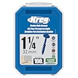 SML-C125B-100 Blue-Kote Weather Resistant Pocket Screws, 1 1/4 Inch, #8 Coarse Thread, Maxi-Loc Head, (100 Count)