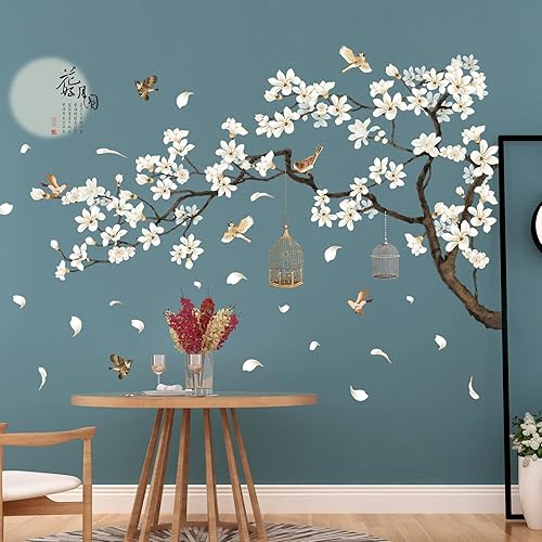 Miniatura 18 de LiveGallery Hermosas calcomanías de pared con diseño de rosas y rosas, removibles, para decoración artística, decoración artística, murales