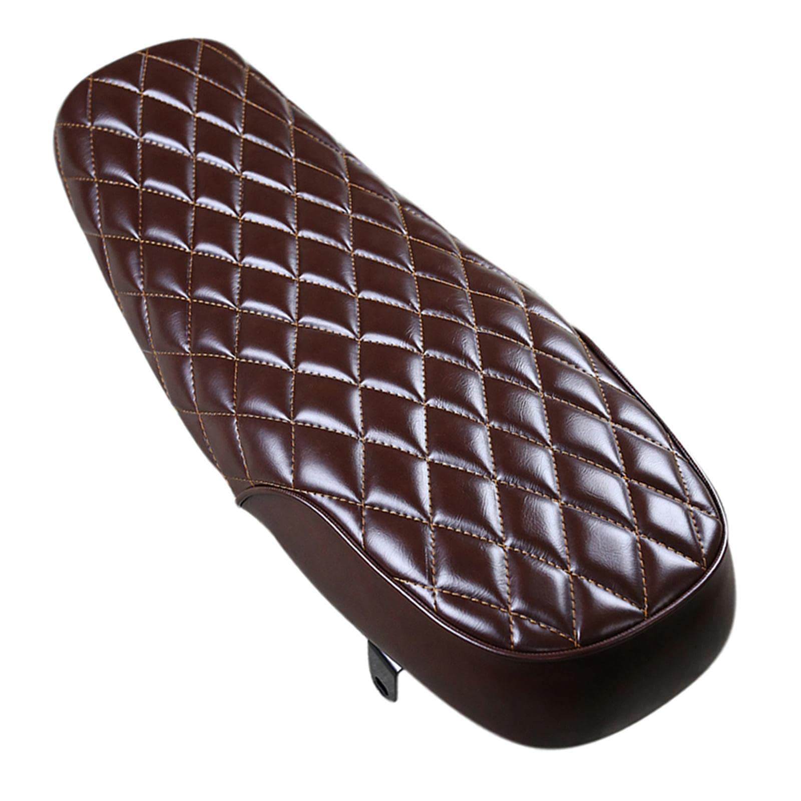 Brown Leather Motorcycle Cafe Racer Seat Flat Saddle for Vintage Street Bike | Parts & Accessories | Motorcycle Parts | Seating | Seats-image-45