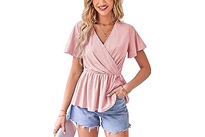 2024 Womens Peplum Tops fit and flare top for women
