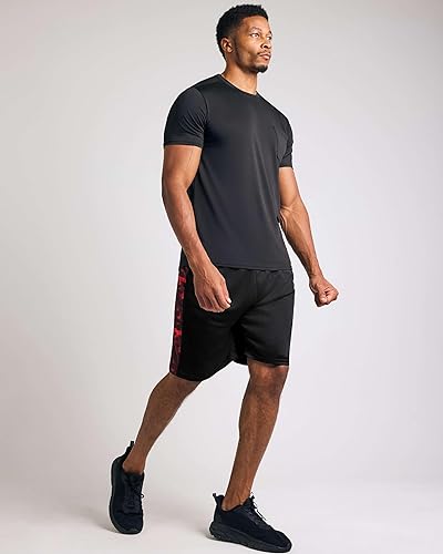 Miniatura 6 de Real Essentials 5 Pack Pantalones cortos de 9" para hombres con malla Pantalones cortos atléticos para gimnasio, entrenamiento, baloncesto,