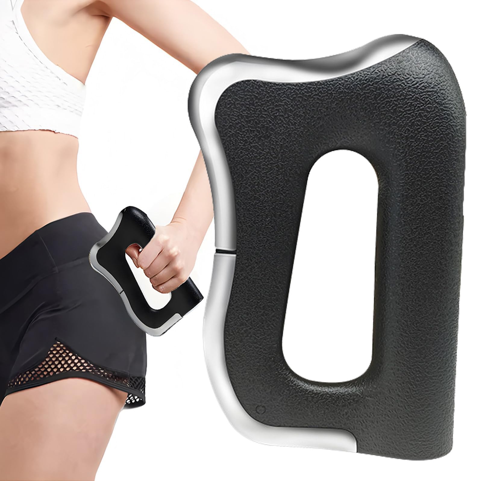 Coltello Riscaldato per Fascia, Massaggiatore Elettrico per Fascia, Micropulsazioni + Microvibrazioni + Riscaldamento, Strumento per Massaggio Guasha per Rilassamento Muscolare Black