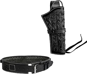 Cowboy Holster Hulara Full Grain Buff Leather 357 Cartridge Belt