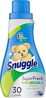 Snuggle Plus Super Fresh Liquid Fabric Softener with Odor Eliminating Technology, 31.7 Fluid Ounces (Packaging May Vary)