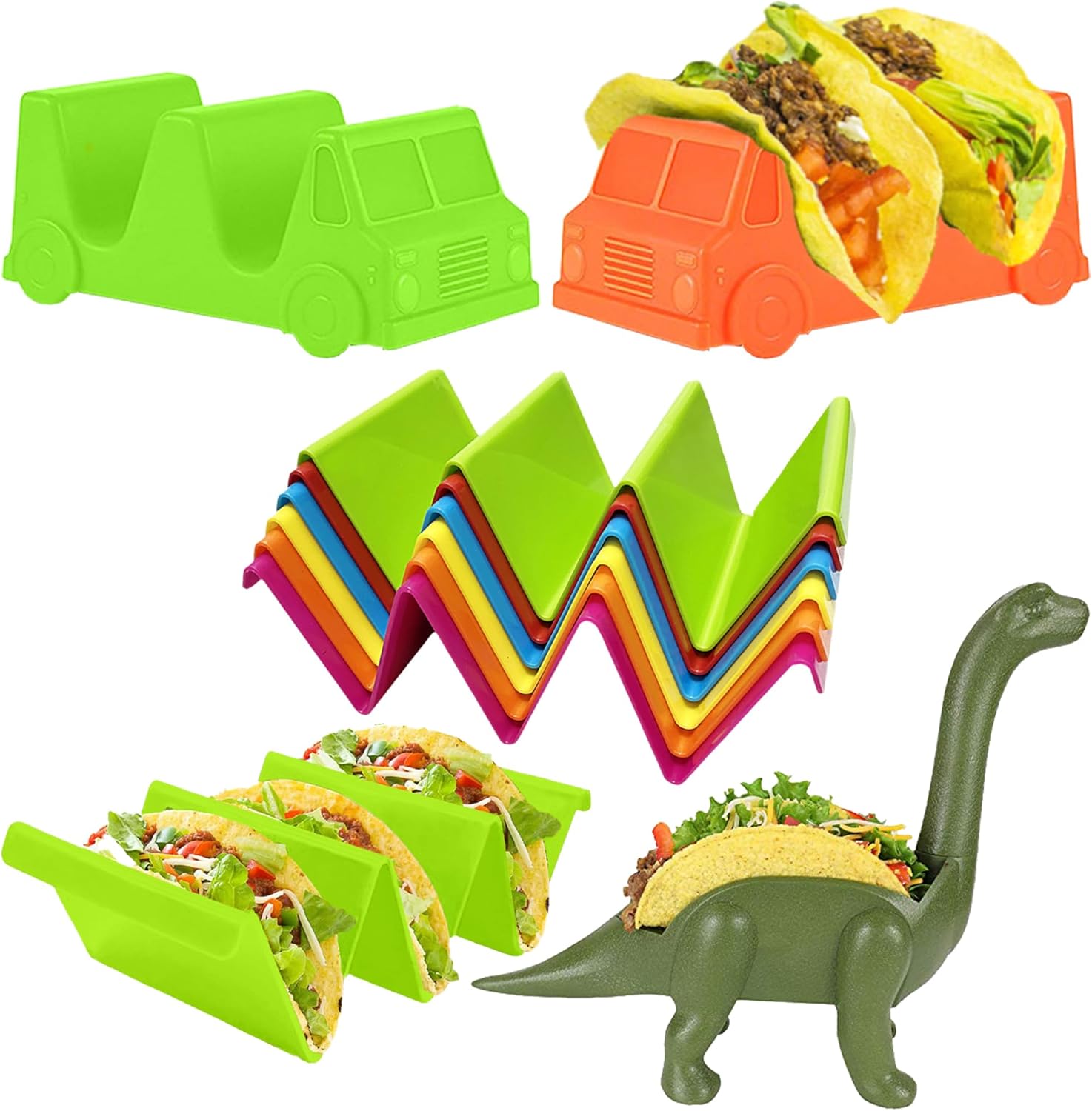 MENJITO Taco Truck Taco Holder (Pack of 2) and Colorful