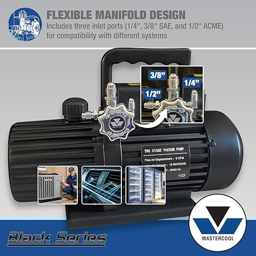 Miniatura 10 de MASTERCOOL Bomba de vacío de una sola etapa de 3 CFM 90062-B