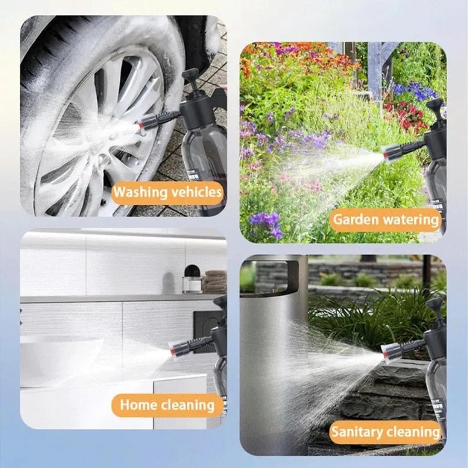 Foam Cannon Dispenser - Compact Trigger Operated Bottle, Enhanced Flow Spraying Tool, Durable Leak Resistant Build, Dense Suds Generation System, Precision Outdoor Wash Equipment | for Vehicle
