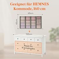 Lifewit 4 db-os Hemnes Fiókrendező Szett - Szürke Textil Tárolódoboz Ruhákhoz, Zoknikhoz, Fehérneműhöz, Gyerekruhákhoz - 39x15x11 cm 2