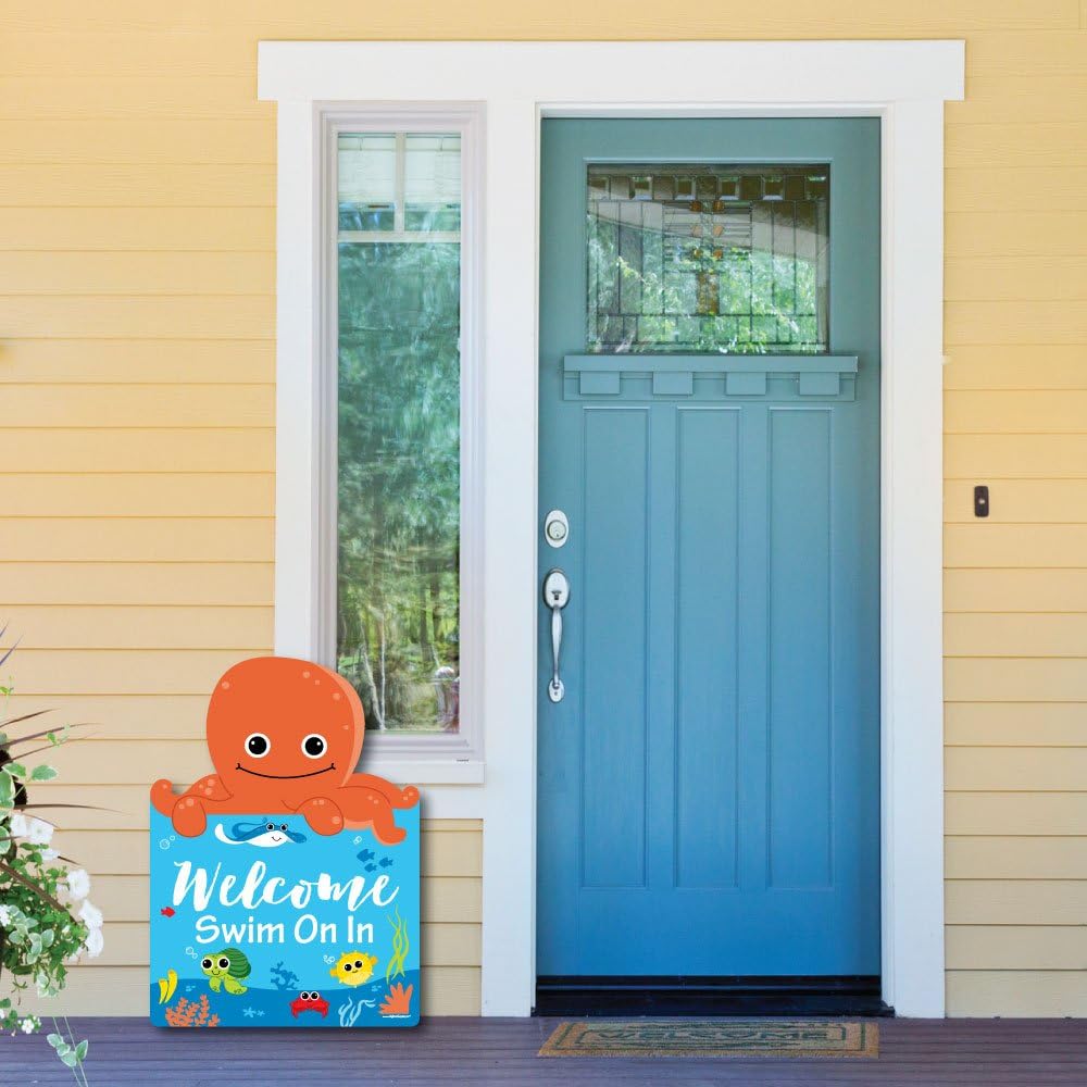 Big Dot of Happiness Under the Sea Critters - Party Decorations - Birthday Party or Baby Shower Welcome Yard Sign