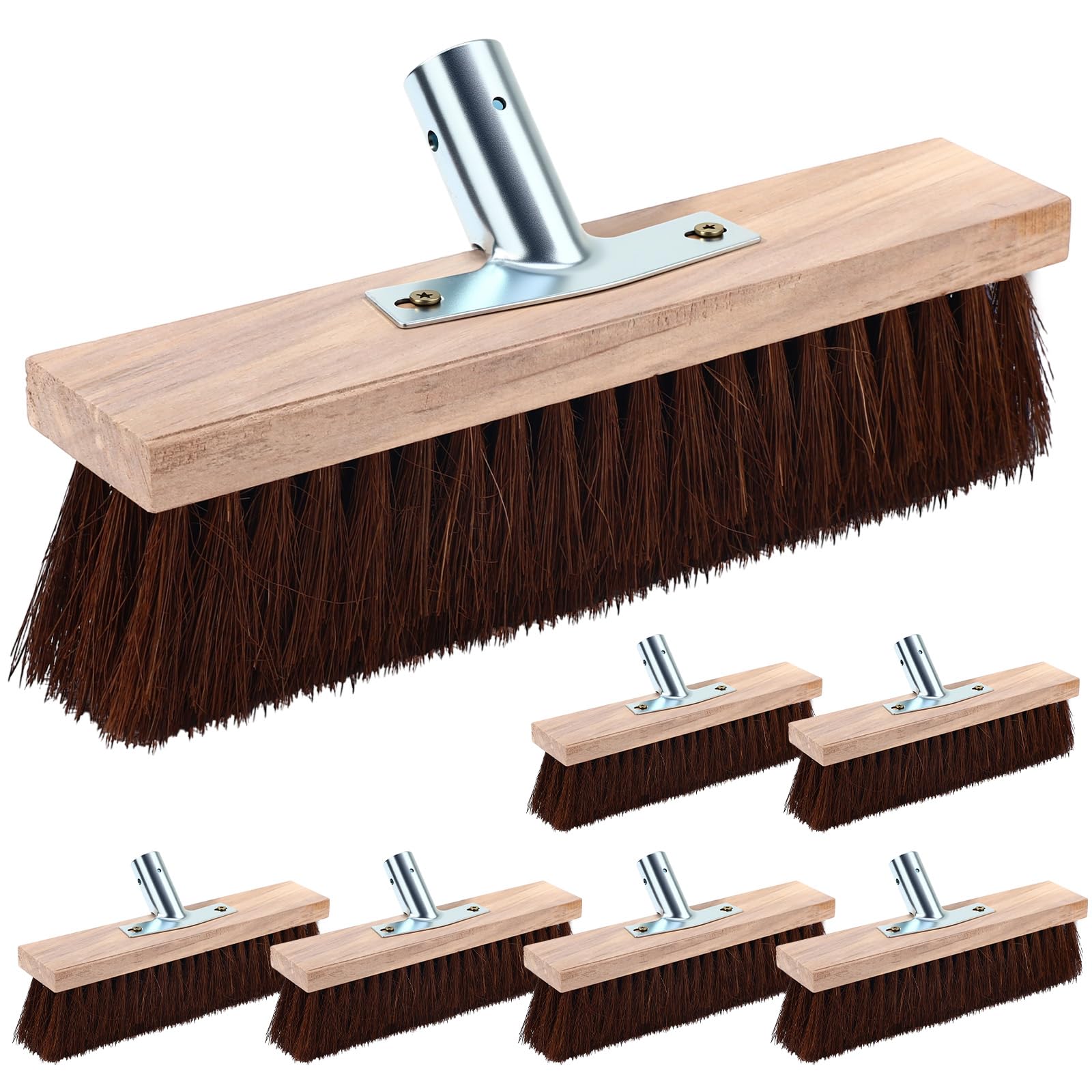 Vesici 6 Pcs Deck Brush Heads 10.6 x 2.4 Inch Heavy Duty Replacement Wide