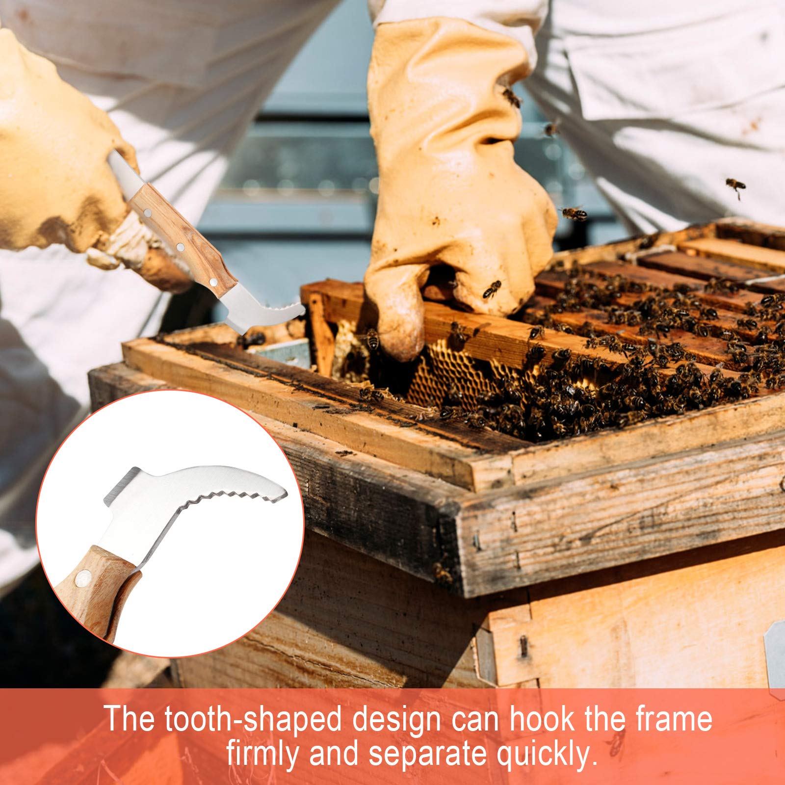 Outil De Ruche Apiculteurs, Acier Inoxydable 390 Mm Outil De Ruche Plat Extra Long Pour Prying Bee Hives Apart Grattage Nettoyage De La Cire De Ruche Matériel Apicole