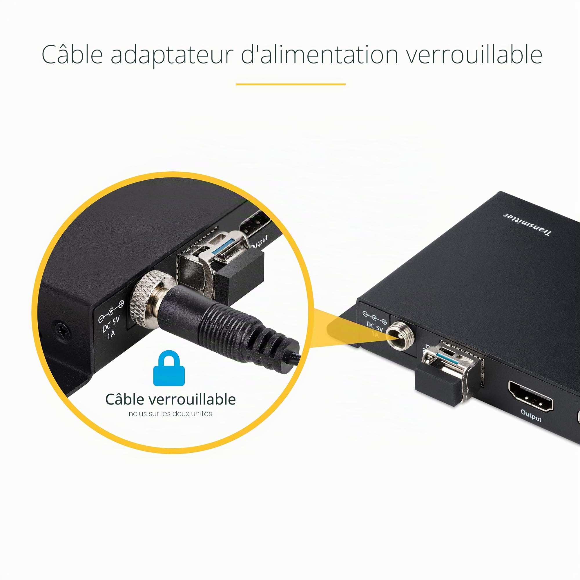 StarTech Extendeur HDMI sur Fibre Optique LC, 4K 60Hz, 1km Monomode, HDR