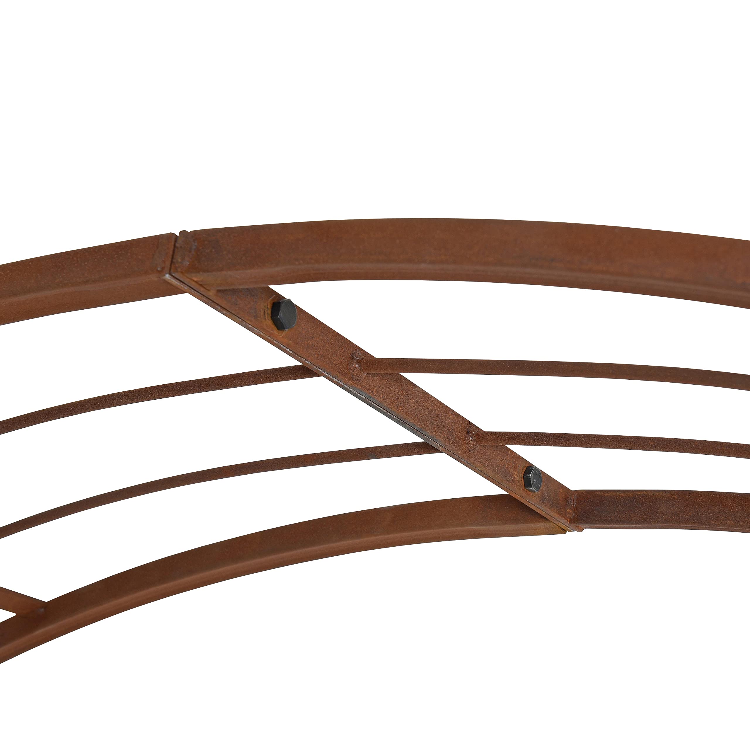ESTEXO Rosenbogen Rankhilfe Kletterhilfe Rost Metall Rosenspalier Torbogen Bogen Spalier (140 cm)