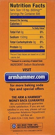 Kajal Double pack: 2 x 454 g Arm & Hammer Baking Soda Baking Soda – Sodium Carbonate Powder for Versatile Use in Baking – 908 g Total Content with Kajal Sticker