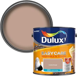 Dulux 5293147 Easycare Washable & Tough Matt Emulsion Paint For Walls And Ceilings - Cookie Dough 2. 5 Litres