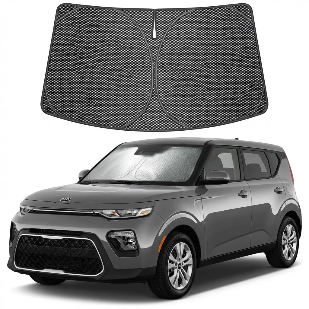 Proadsy Custom Fit 2020-2026 Kia Soul Windshield Sun Shade, Blocks Heat