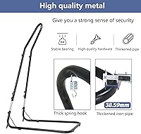 Vista 2 de (Solo soporte) Soporte para hamaca colgante de hamaca de altura ajustable de 78.8 a 96.5 pulgadas, soporte de hamaca de acero sólido
